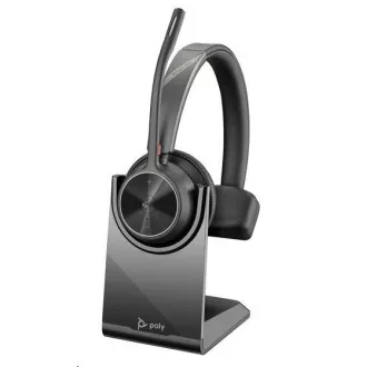 Poly Voyager 4310 MS Teams vezeték nélküli headset, BT700 USB-C adapter, mono, töltőállvány