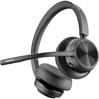 Poly Voyager 4320 vezeték nélküli fejhallgató, BT700 USB-A adapter, sztereó, töltőállvány