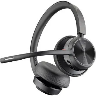 Poly Voyager 4320 vezeték nélküli fejhallgató, BT700 USB-A adapter, sztereó, töltőállvány Poly Voyager 4320 vezeték nélküli fejhallgató, BT700 USB-A adapter, sztereó, töltőállvány