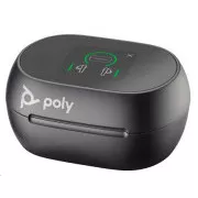 Poly Voyager Free 60  bluetooth headset, BT700 USB-C adapter, érintőképernyős töltőtáska, fekete színű