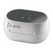 Poly Voyager Free 60  bluetooth headset, BT700 USB-A adapter, érintős töltőtáska, fehér színű