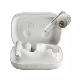 Poly Voyager Free 60 MS Teams bluetooth headset, BT700 USB-C adapter, töltőtáska, fehér színben Poly Voyager Free 60 MS Teams bluetooth headset, BT700 USB-C adapter, töltőtáska, fehér színben