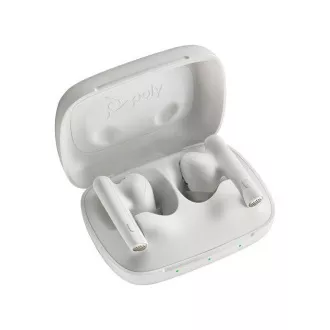 Poly Voyager Free 60 MS Teams bluetooth headset, BT700 USB-C adapter, töltőtáska, fehér színben Poly Voyager Free 60 MS Teams bluetooth headset, BT700 USB-C adapter, töltőtáska, fehér színben