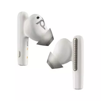 Poly Voyager Free 60 MS Teams bluetooth headset, BT700 USB-C adapter, töltőtáska, fehér színben Poly Voyager Free 60 MS Teams bluetooth headset, BT700 USB-C adapter, töltőtáska, fehér színben