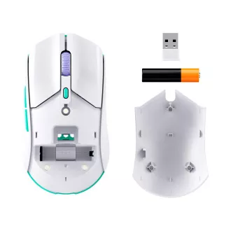 HyperX Pulsefire Haste 2 Core vezeték nélküli fehér játékegér - egér