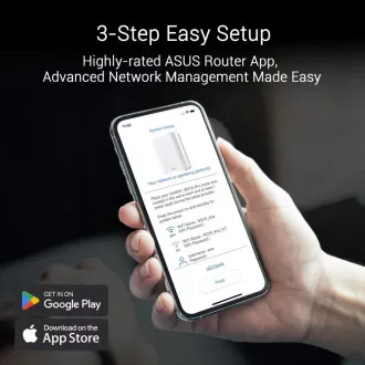ASUS ZenWifi BQ16 2-es csomag, WiFi7 bővíthető router, AiMesh, 2x WAN/LAN, 3x LAN, 1x USB 3.0