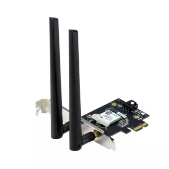 ASUS PCE-BE6500 WiFi 7 PCIe adapter, Bluetooth 5.4, PCIe 1x Slot, WPA3
