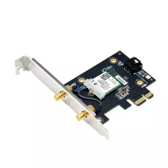 ASUS PCE-BE6500 WiFi 7 PCIe adapter, Bluetooth 5.4, PCIe 1x Slot, WPA3
