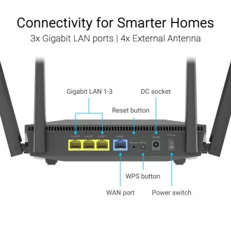 ASUS RT-AX52 Pro (AX3000) útválasztó, kétsávos WiFi 6, bővíthető útválasztó ASUS RT-AX52 Pro (AX3000) útválasztó, kétsávos WiFi 6, bővíthető útválasztó