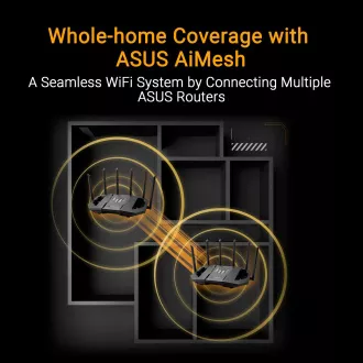 ASUS Gaming Router TUF-BE9400 3-utas WiFi7 Router, 1x WAN, 3x LAN, AiMesh
