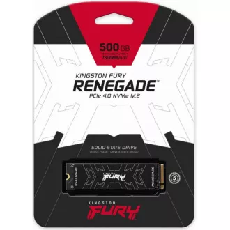 Kingston FURY RENEGADE SSD 500GB M.2 2280 NVMe™ PCIe Gen 4 (R 7300MB/s; W 3900MB/s)