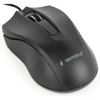 GEMBIRD egér MUS-3B-01, vezetékes, optikai, 1000 dpi, USB, fekete