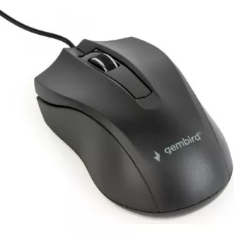 GEMBIRD egér MUS-3B-01, vezetékes, optikai, 1000 dpi, USB, fekete