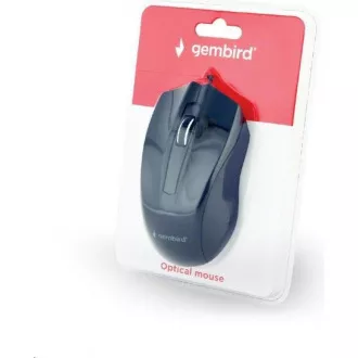 GEMBIRD egér MUS-3B-01, vezetékes, optikai, 1000 dpi, USB, fekete