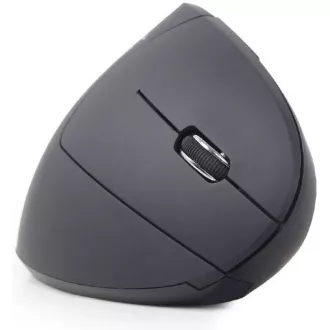 GEMBIRD egér MUSW-ERGO-01, függőleges, vezeték nélküli, USB vevő, fekete