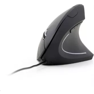 GEMBIRD egér MUSW-ERGO-01, függőleges, vezeték nélküli, USB vevő, fekete