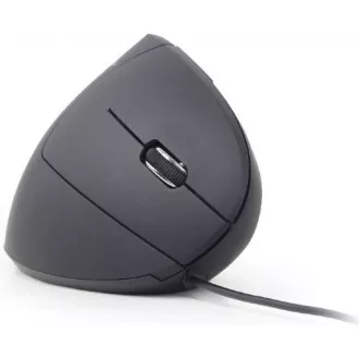 GEMBIRD egér MUSW-ERGO-01, függőleges, vezeték nélküli, USB vevő, fekete