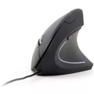 GEMBIRD egér MUSW-ERGO-01, függőleges, vezeték nélküli, USB vevő, fekete