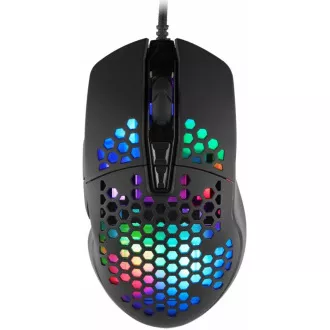 C-TECH játék egér Scarab, 7200 DPI, RGB háttérvilágítás, USB