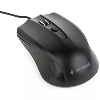 GEMBIRD egér MUS-4B-01, vezetékes, optikai, 1200 dpi, USB, fekete