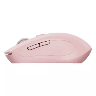 C-TECH Dual mode egér WLM-12PK, vezeték nélküli, 1600DPI, 6 gomb, rózsaszín, USB nano vevőkészülékkel