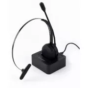 GEMBIRD Headset BTHS-M-01, alkalmas call centerekhez, mikrofon, Bluetooth, fekete