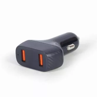 GEMBIRD autós töltő, 2x USB, gyorstöltő, QC3.0, 36 W, fekete
