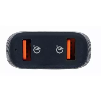 GEMBIRD autós töltő, 2x USB, gyorstöltő, QC3.0, 36 W, fekete