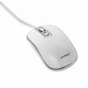 GEMBIRD egér MUS-4B-06-WS, vezetékes, optikai, USB, fehér/ezüst színű