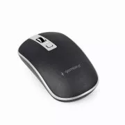 GEMBIRD egér MUSW-4B-06, fekete-ezüst, vezeték nélküli, USB nano vevőkészülékkel