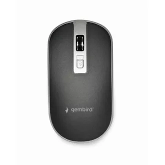 GEMBIRD egér MUSW-4B-06, fekete-ezüst, vezeték nélküli, USB nano vevőkészülékkel GEMBIRD egér MUSW-4B-06, fekete-ezüst, vezeték nélküli, USB nano vevőkészülékkel