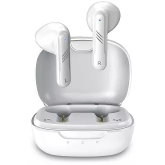 GENIUS vezeték nélküli fejhallgató TWS HS-M905BT Fehér/ Bluetooth 5.3/ USB-C töltés/ fehér