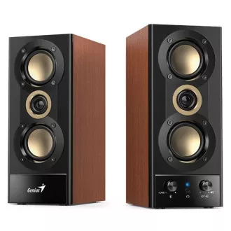 GENIUS hangszórók SP-HF800BT, 2.0, 20W, Bluetooth, 3,5 mm-es jack, fa