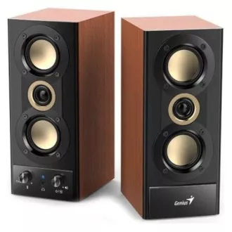 GENIUS hangszórók SP-HF800BT, 2.0, 20W, Bluetooth, 3,5 mm-es jack, fa