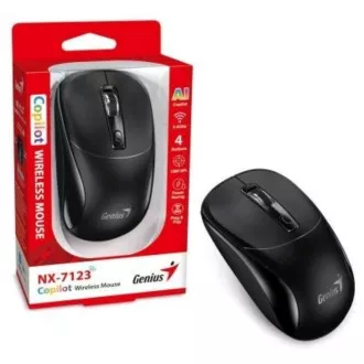 GENIUS egér NX-7123/ 1200 dpi/ vezeték nélküli/ Copilot/ fekete