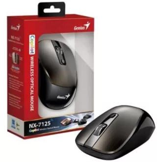 GENIUS egér NX-7125 csokoládé/ 1200 dpi/ vezeték nélküli/ Copilot/ csokoládébarna