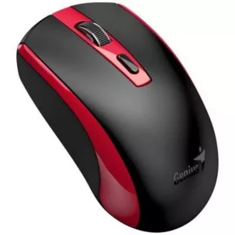 GENIUS egér ECO-8150/ 1200 dpi/ vezeték nélküli/ újratölthető/ Copilot/ fekete és piros színű