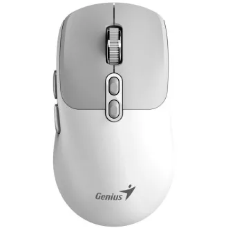 GENIUS egér NX-8080S BT/ dual Bluetooth   2, 4GHz/ 1600 dpi/ Copilot/ vezeték nélküli/ csendes/ fehér/ szürke