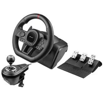 TRACER Kormánykerék SimRacer 6in1, Kormánykerék, Pedálok, Kézi váltó, Fekete, Kormánykerék, Kézi váltó, fekete