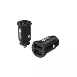 C-TECH autós töltő UCC-03, 2xUSB, fekete