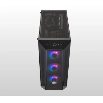 Cooler Master tok MasterBox MB520 ARGB, E-ATX, átlátszó oldalak, 3x 120mm ARGB ventilátor, 1x 120mm ventilátor, Fekete Cooler Master tok MasterBox MB520 ARGB, E-ATX, átlátszó oldalak, 3x 120mm ARGB ventilátor, 1x 120mm ventilátor, Fekete