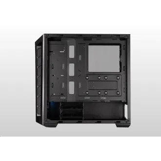 Cooler Master tok MasterBox MB520 ARGB, E-ATX, átlátszó oldalak, 3x 120mm ARGB ventilátor, 1x 120mm ventilátor, Fekete Cooler Master tok MasterBox MB520 ARGB, E-ATX, átlátszó oldalak, 3x 120mm ARGB ventilátor, 1x 120mm ventilátor, Fekete