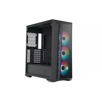 Cooler Master tok MasterBox 520 Mesh, ATX, átlátszó oldalfal, 3x 120mm ARGB ventilátor, ARGB hub, Fekete