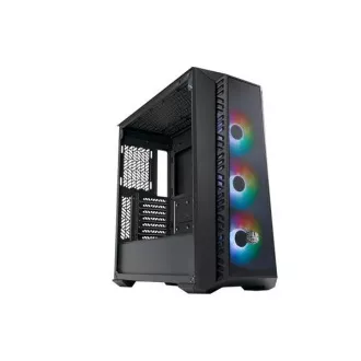 Cooler Master tok MasterBox 520 Mesh, ATX, átlátszó oldalfal, 3x 120mm ARGB ventilátor, ARGB hub, Fekete