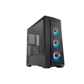 Cooler Master tok MasterBox 520 Mesh, ATX, átlátszó oldalfal, 3x 120mm ARGB ventilátor, ARGB hub, Fekete