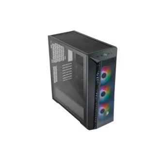 Cooler Master tok MasterBox 520 Mesh, ATX, átlátszó oldalfal, 3x 120mm ARGB ventilátor, ARGB hub, Fekete