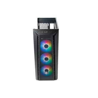 Cooler Master tok MasterBox 520 Mesh, ATX, átlátszó oldalfal, 3x 120mm ARGB ventilátor, ARGB hub, Fekete