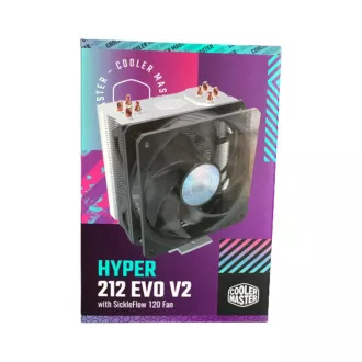 Cooler Master hűtő Hyper 212 EVO V2, 120mm, LGA1851, AM5, fekete, fekete Cooler Master hűtő Hyper 212 EVO V2, 120mm, LGA1851, AM5, fekete, fekete