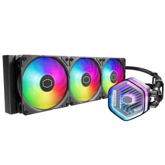 Cooler Master vízhűtő MasterLiquid 360 Atmos ARGB, 3x120mm, LGA1851, AM5, fekete, fekete