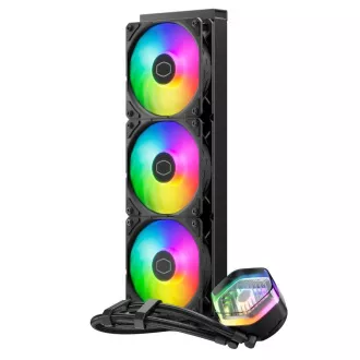 Cooler Master vízhűtő MasterLiquid 360 Atmos ARGB, 3x120mm, LGA1851, AM5, fekete, fekete